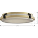 Arclume LED 14.75 inch Legacy Brass and Dark Matte Black Flush Mount Ceiling Light