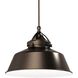 Early Electric Chrome Pendant Ceiling Light in Antique Bronze, Quick Connect