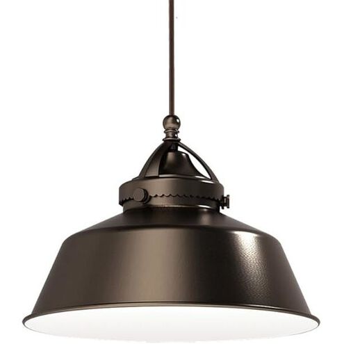 Early Electric Chrome Pendant Ceiling Light in Antique Bronze, Quick Connect