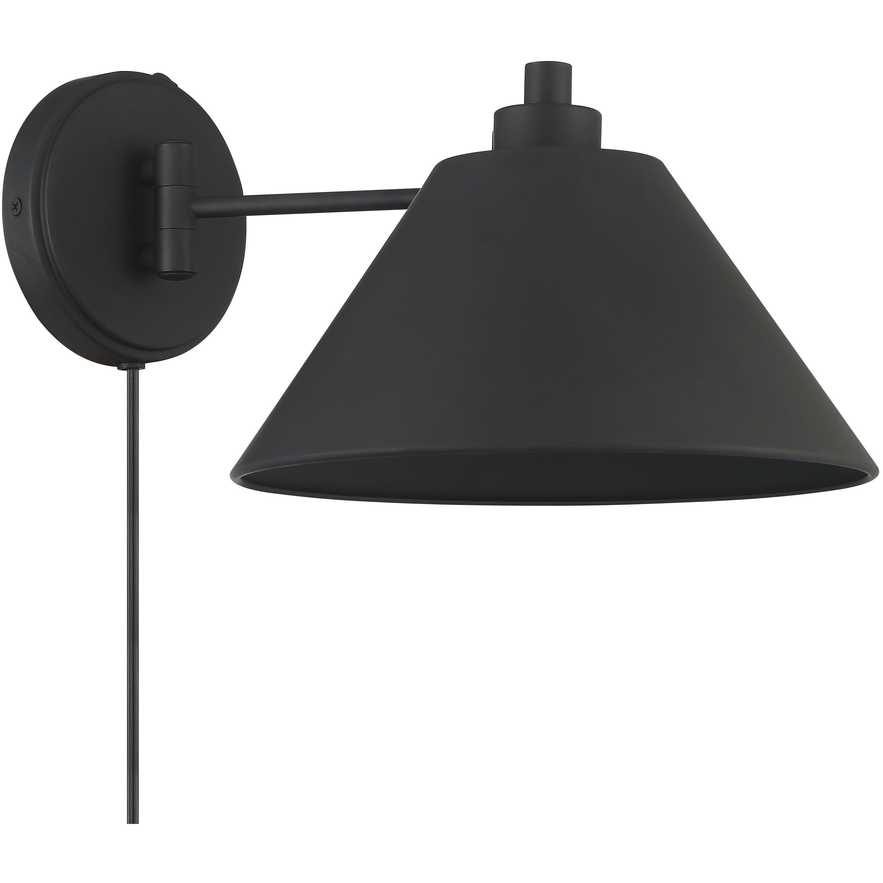 Traditional 1 Light 10 inch Matte Black Wall Sconce Wall Light