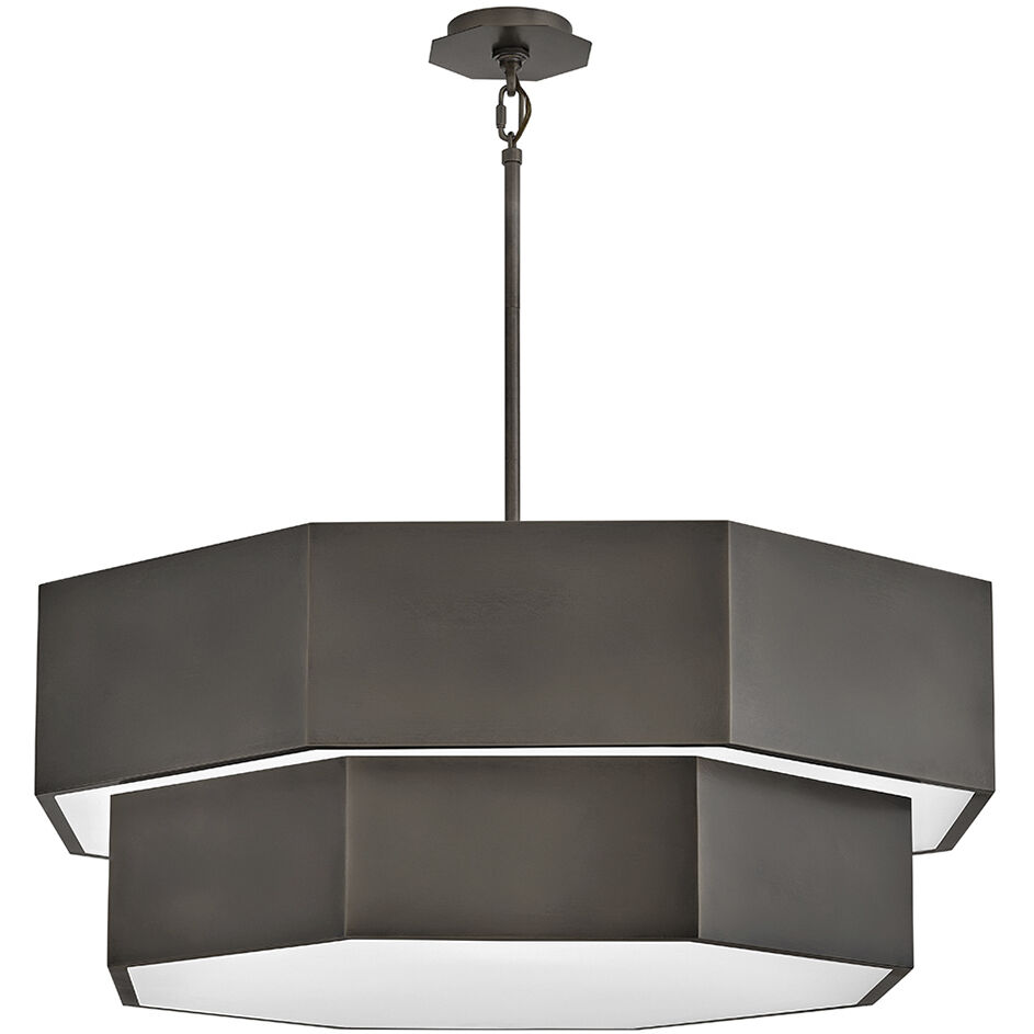 Facet 12 Light 38 inch Black Oxide Chandelier Ceiling Light
