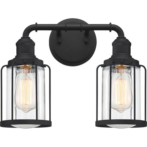 Ludlow 2 Light 15 inch Earth Black Bath Light Wall Light