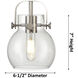 Pilaster II Sphere 3 Light 26.5 inch Polished Nickel Bath Vanity Light Wall Light in Matte White Glass