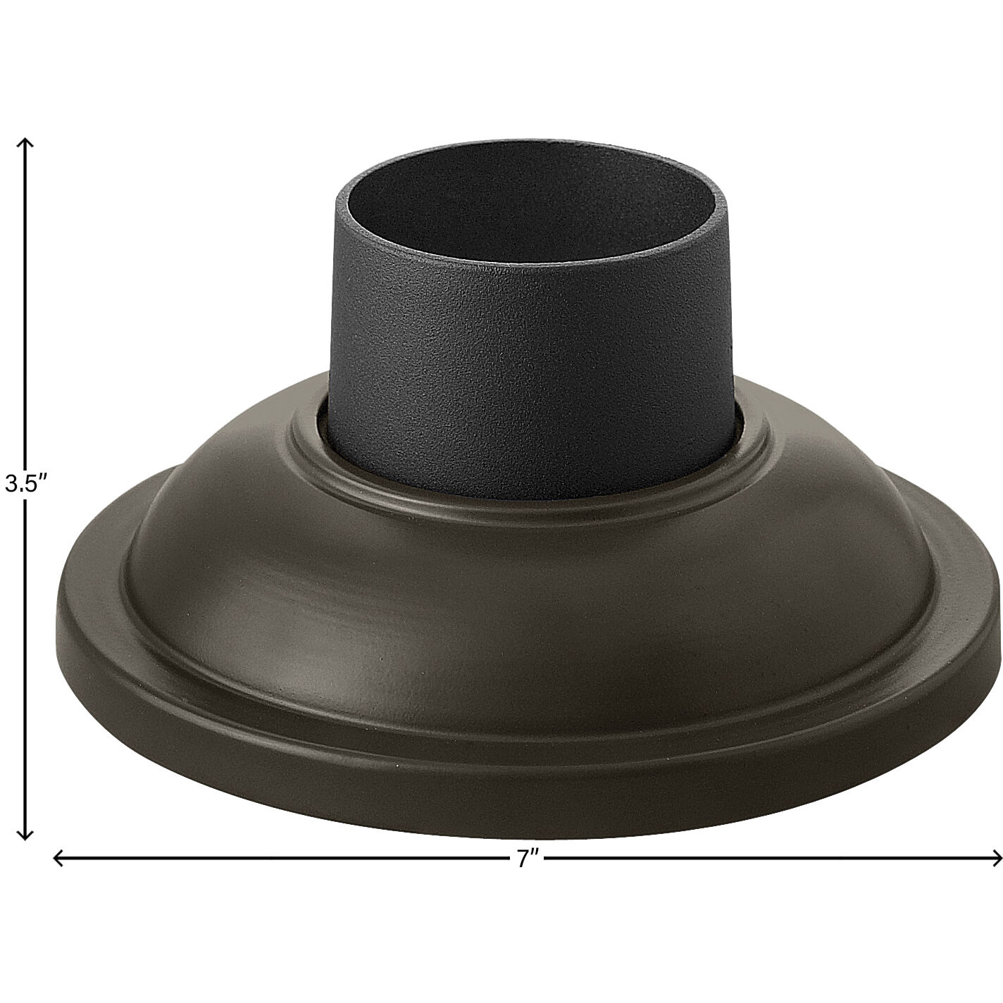 Isaac 7 inch Bronze Outdoor Pier Mount Base