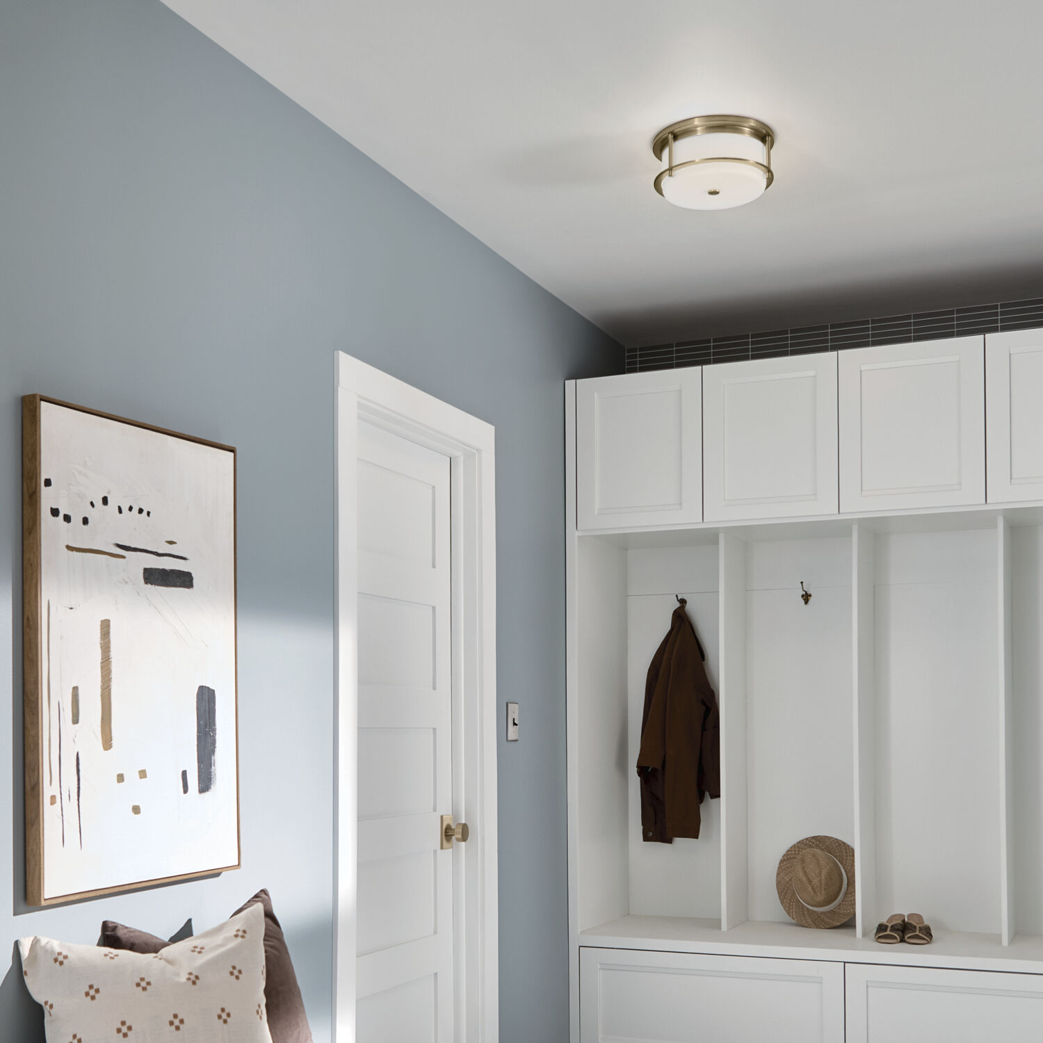 Brit LED 12 inch Champagne Bronze Flush Mount Ceiling Light