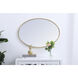 Eternity 34 X 24 inch Brass Wall Mirror