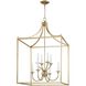 Prescott 8 Light 24 inch Warm Brass Chandelier Ceiling Light