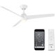 Novelle 52 inch Matte White Downrod Ceiling Fan