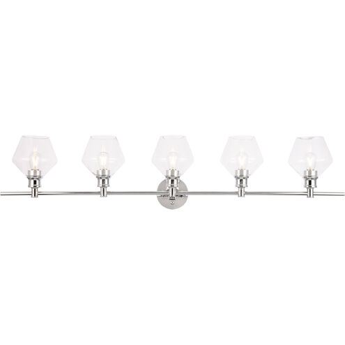Gene 5 Light 47 inch Chrome Wall sconce Wall Light
