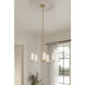 Wexmere 5 Light 26 inch Legacy Brass and Dark Matte Black Chandelier Ceiling Light