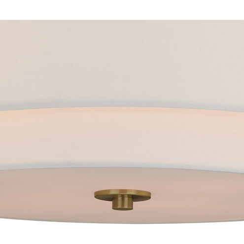 Burnaby LED 20.5 inch Matte Brass Semi-Flush Mount Ceiling Light
