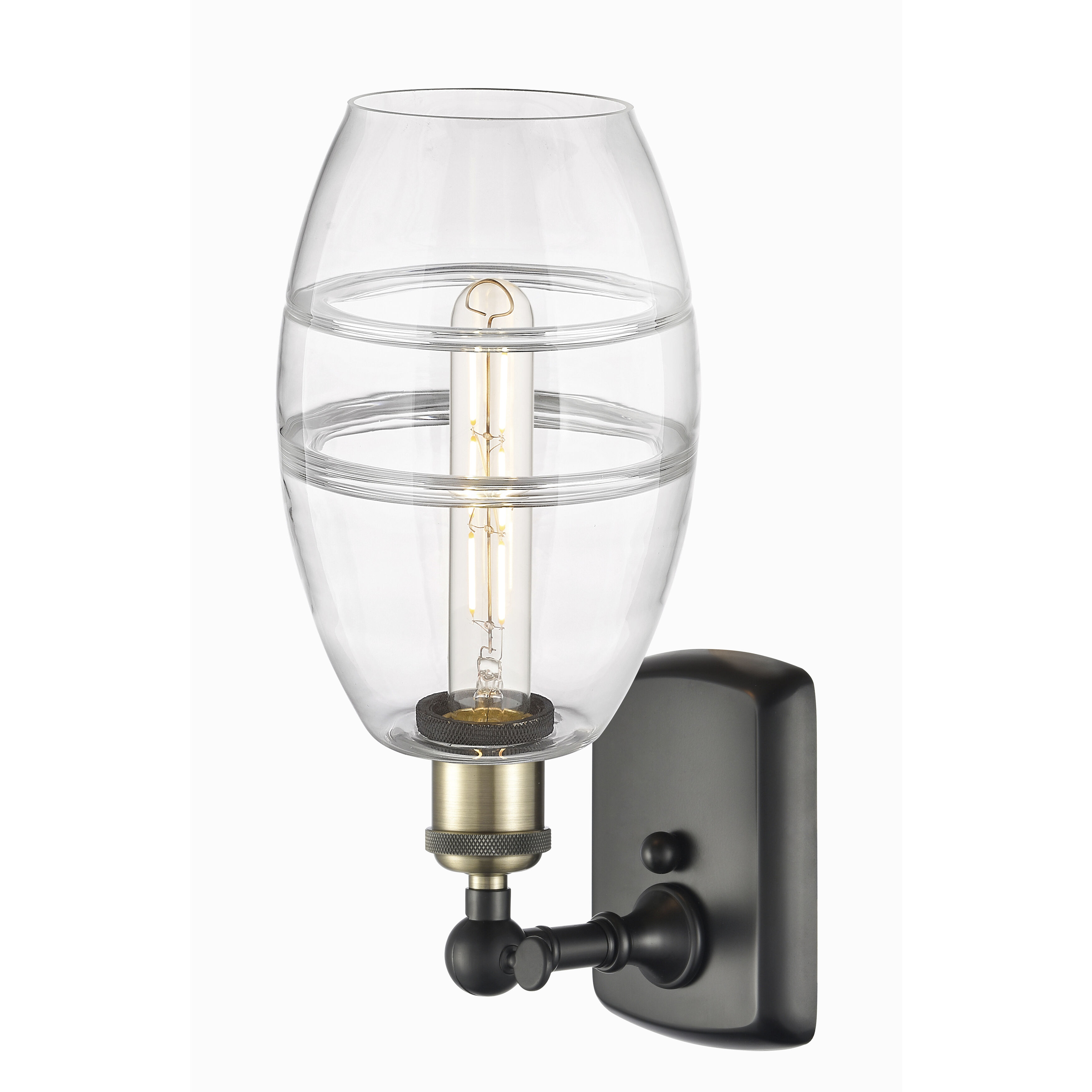 Ballston Vaz 1 Light 5.88 inch Black Antique Brass Sconce Wall Light