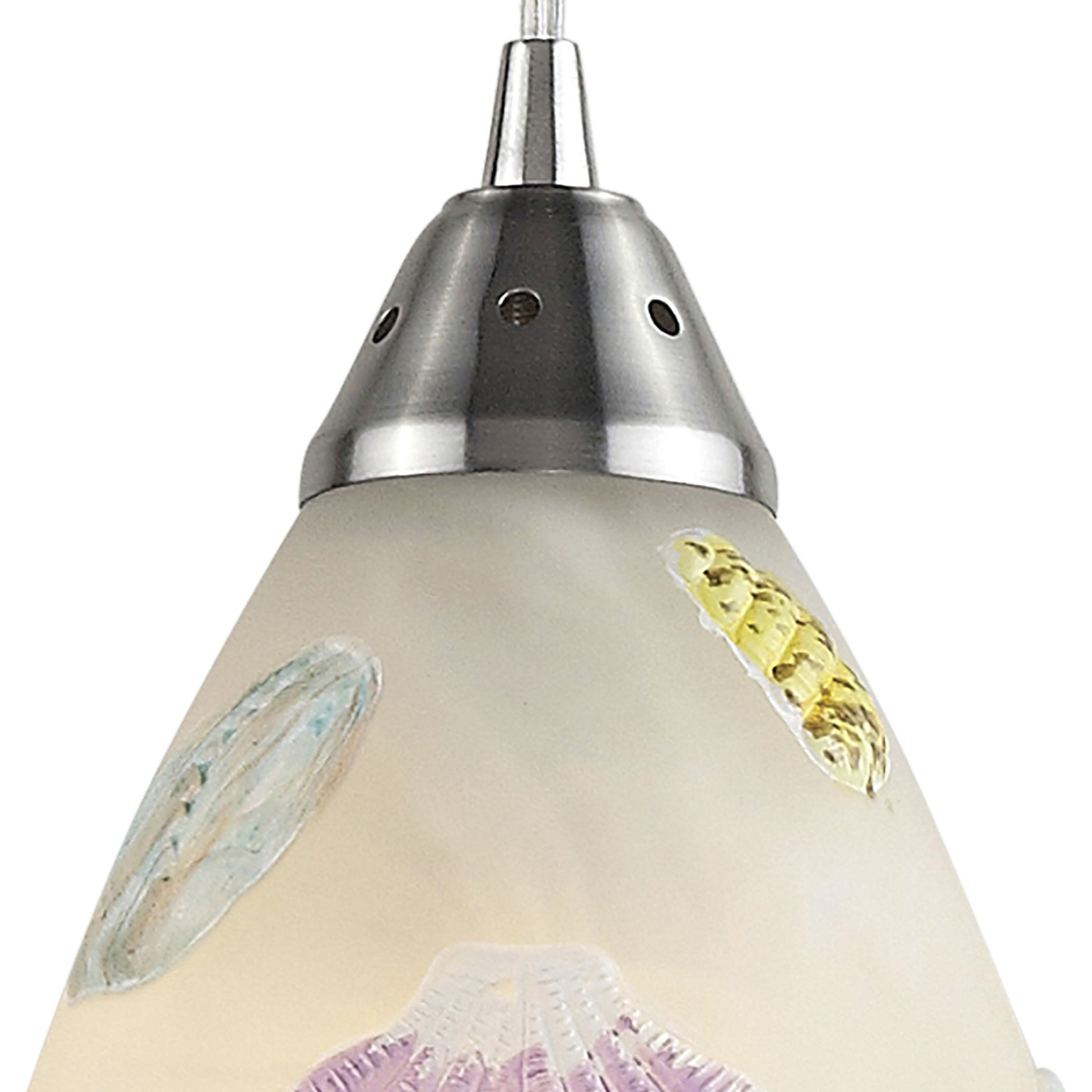 Seashore 1 Light 7 inch Satin Nickel Pendant Ceiling Light