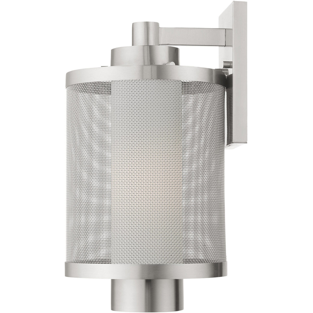 Nottingham 1 Light 17 inch Brushed Nickel Outdoor Wall Lantern