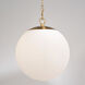 Linden LED 12 inch Muted Brass Pendant Ceiling Light