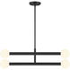 Contemporary LED 30 inch Matte Black Chandelier Ceiling Light