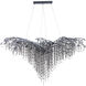 Canada LED 43.3 inch Antique Silver Chandelier Ceiling Light, Crystal