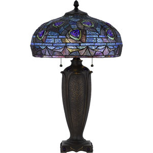 3107 Tiffany 26 inch 60.00 watt Dark Bronze Table Lamp Portable Light