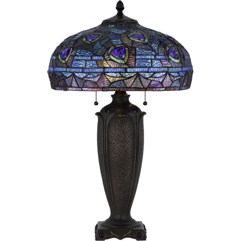 3107 Tiffany 26 inch 60.00 watt Dark Bronze Table Lamp Portable Light