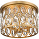 Dealey 4 Light 15.75 inch Heirloom Brass Flush Mount Ceiling Light