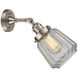 Franklin Restoration Chatham LED 6 inch Brushed Satin Nickel Sconce Wall Light in Clear Glass, Franklin Restoration