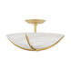 Wheatley 4 Light 16 inch Aged Brass Semi Flush Ceiling Light