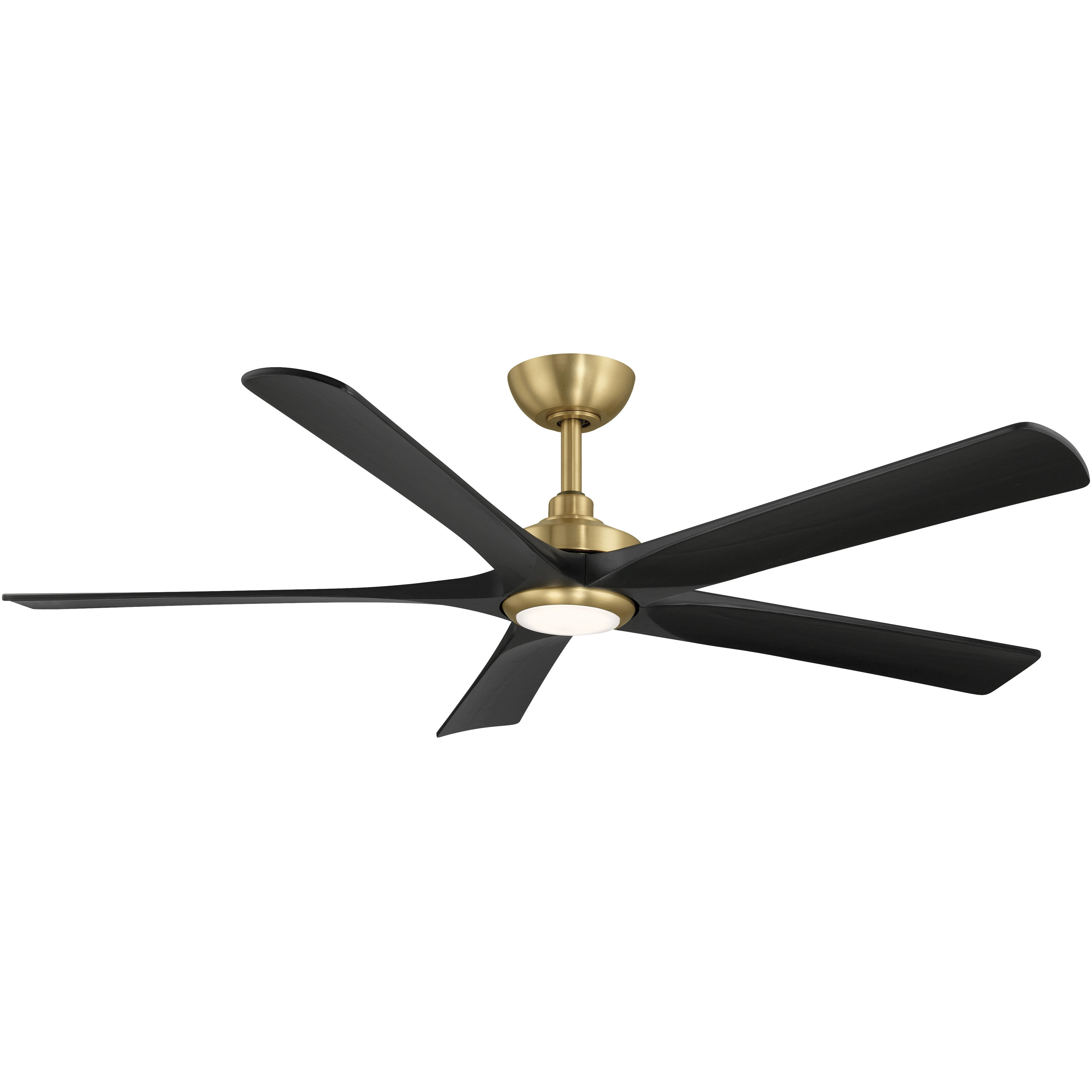 Seressa 56 inch Heritage Brass with Coal Blades Smart Ceiling Fan
