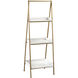 Kline Gloss White with Gold Bookshelf