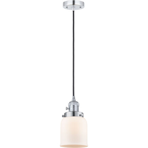 Franklin Restoration Bell LED 5 inch Polished Chrome Mini Pendant Ceiling Light in Matte White