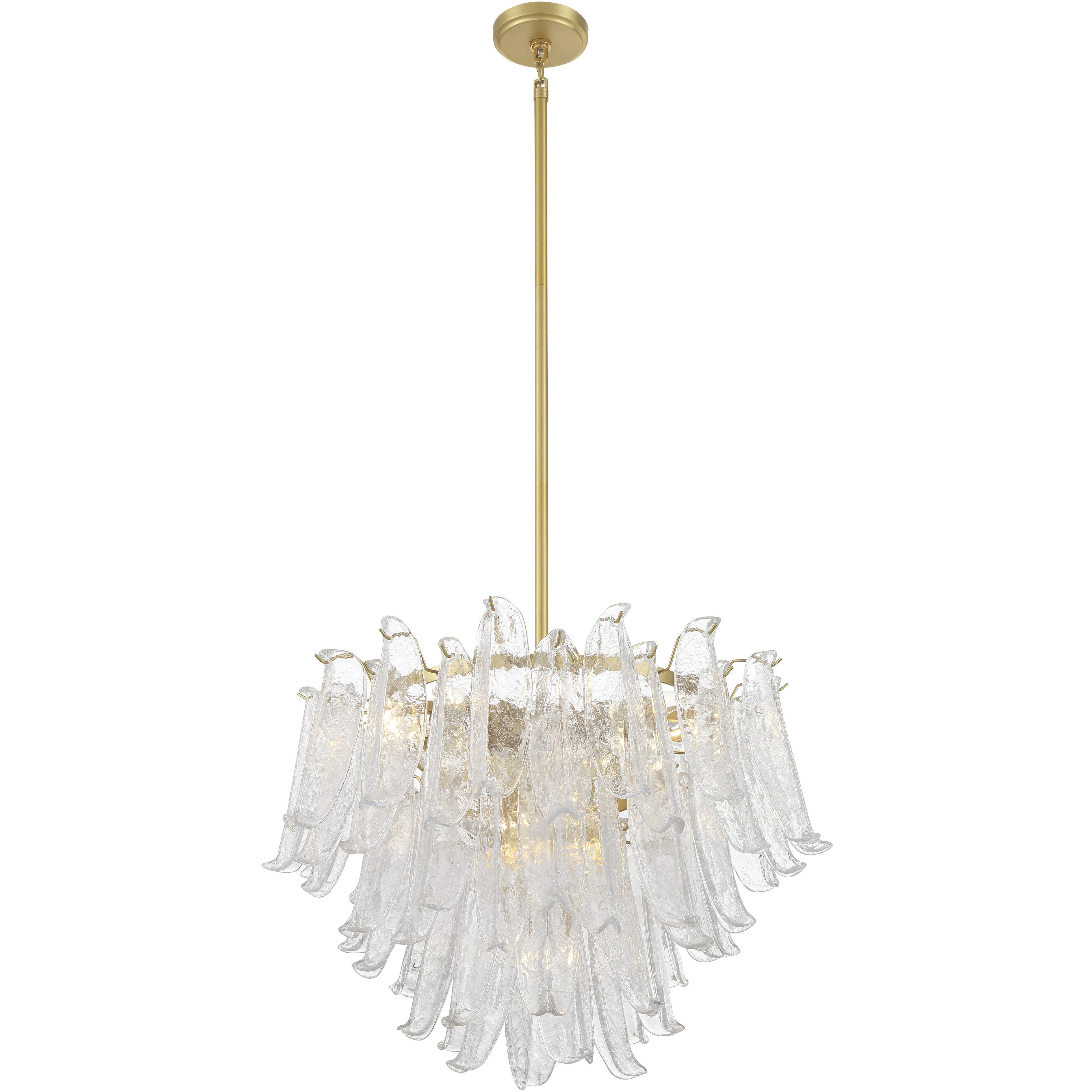 Regent 13 Light 28.25 inch Legacy Brass Chandelier Ceiling Light in Clear Crackled Glass
