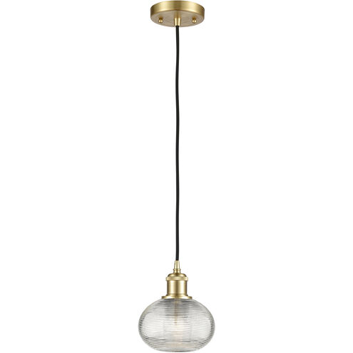Ballston Ithaca 1 Light 6 inch Satin Gold Cord Hung Mini Pendant Ceiling Light