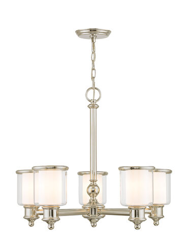 Middlebush 5 Light 25 inch Polished Nickel Chandelier Ceiling Light