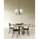Alora Mood Seno 5 Light 32 inch Matte Black and White Cotton Fabric Chandelier Ceiling Light