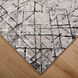 Sesia 36 X 24 inch Black/Grey Rug in 2 x 3