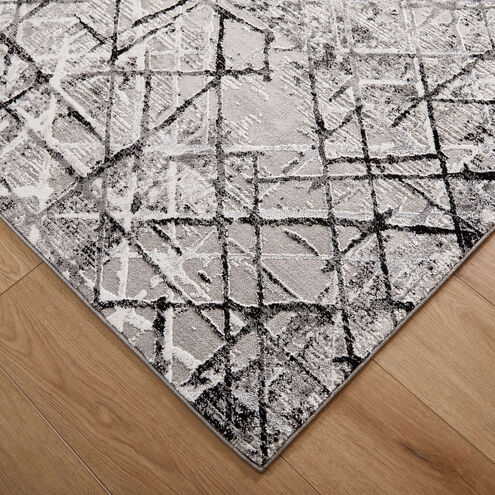 Sesia 114 X 79 inch Black/Grey Rug in 6 x 9