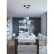 Hermosa 3 Light 41 inch Satin Nickel Linear Pendant Ceiling Light in Clear Swirl