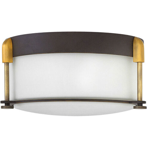 Colbin 2 Light 12.5 inch Oil Rubbed Bronze with Heritage Brass Indoor Flush Mount Ceiling Light