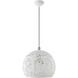 Chantily 3 Light 16 inch White with Brushed Nickel Accents Pendant Ceiling Light