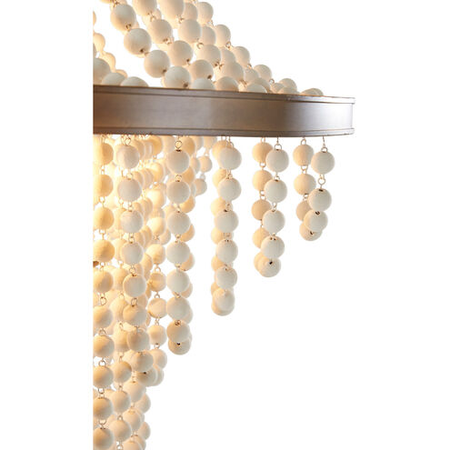 Griffith 6 Light 32 inch Textured White / Brushed Brass Chandelier Ceiling Light