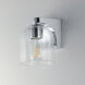 Scoop 1 Light 5.5 inch Polished Chrome Bath Vanity Wall Light in Clear