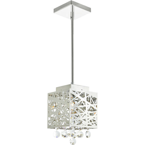 Eternity 1 Light 6 inch Chrome Drum Shade Mini Pendant Ceiling Light
