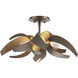 Corona 4 Light 19.6 inch Bronze Semi-Flush Ceiling Light