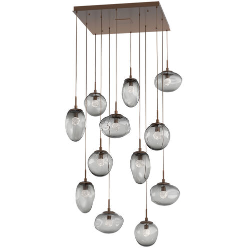 Cosmos LED LED Burnished Bronze Chandelier Ceiling Light, Square Multi-Pendant