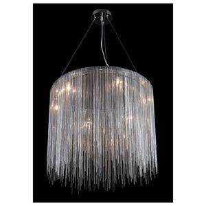 Fountain Ave LED 24 inch Chrome Hanging Chandelier Ceiling Light 