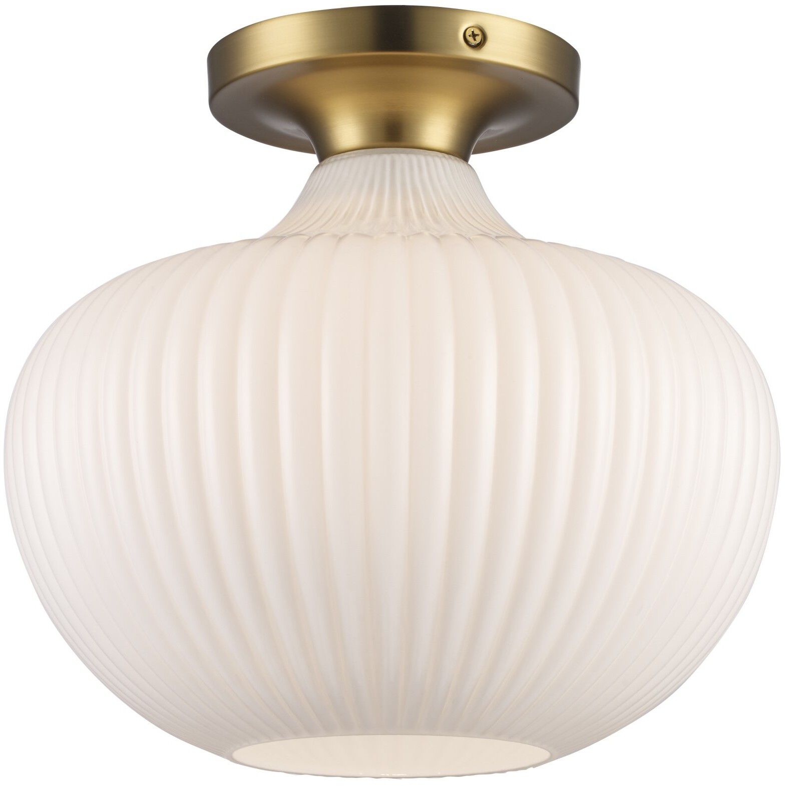 Aristo 1 Light 12 inch Antique Gold Semi-Flush Mount Ceiling Light
