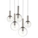 Bubbles 5 Light 21 inch Polished Nickel Pendant Ceiling Light