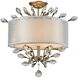Asbury 3 Light 19 inch Aged Silver Semi Flush Mount Ceiling Light