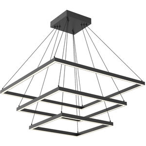 Piazza LED 31.5 inch Black Chandelier Ceiling Light