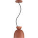 Ventura Dome 1 Light 7.5 inch Baked Clay Mini Pendant Ceiling Light