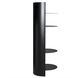 Fassbender Matte Black Bookcase, Set of 3
